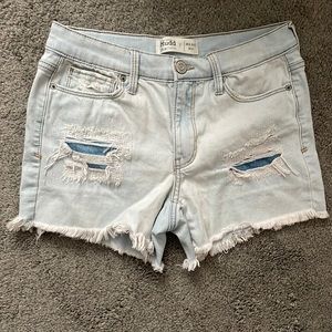 Mudd FLX stretch mid-rise midi jean shorts 7